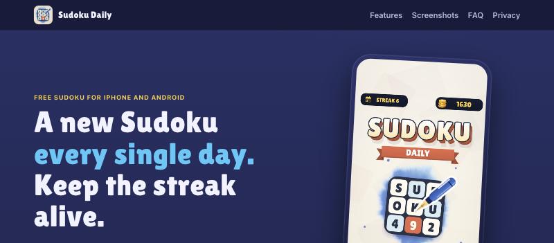 Sudoku Daily &mdash; a new Sudoku every day
